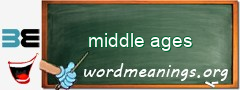 WordMeaning blackboard for middle ages